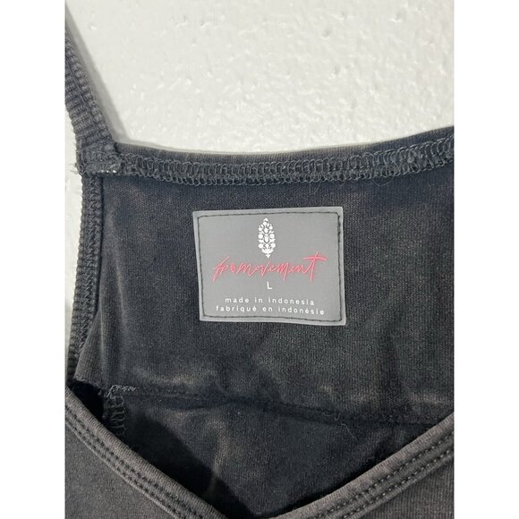 Free People Movement Hot Shot One Piece Jumpsuit In Washed Black Size Large - Picture 5 of 13